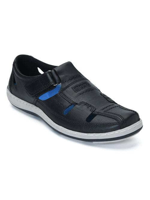 Quentin EQ-04 Men Black Dress Casual Shoes