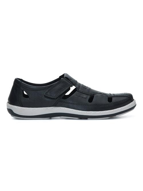 Quentin EQ-04 Men Black Dress Casual Shoes