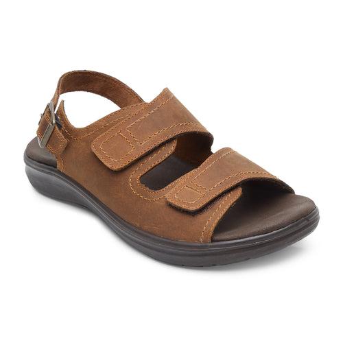 Boston EB-01 Men Tan Leather Sandals