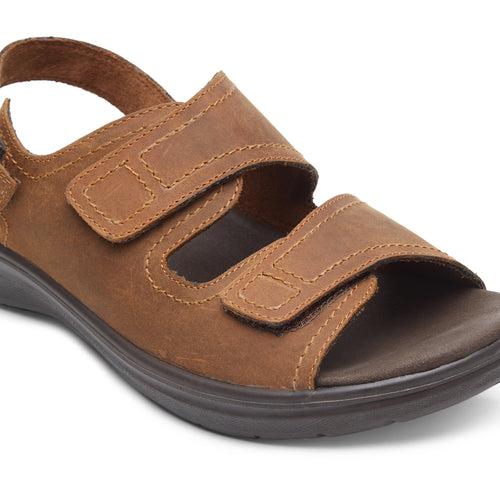 Boston EB-01 Men Tan Leather Sandals