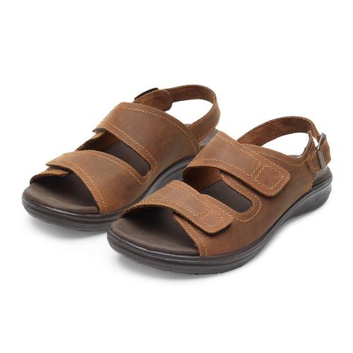 Boston EB-01 Men Navy Leather Sandals