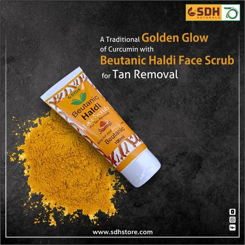 Beutanic Haldi Face Scrub for Tan Removal