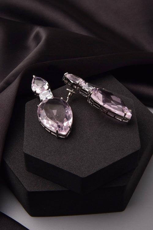 Barbara Rose Quartz Dangler Earrings