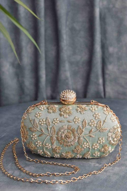 Reena Blue Clutch Bag