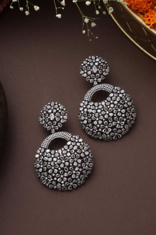 Alondra Silver Zirconia Dangler Earrings