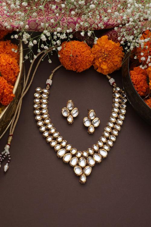 Toshi Gold Kundan Necklace Set