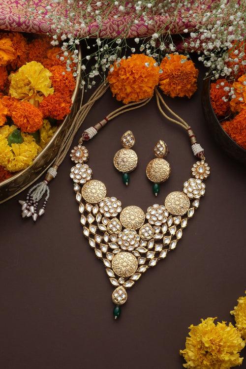 Swaara Gold Kundan Necklace Set