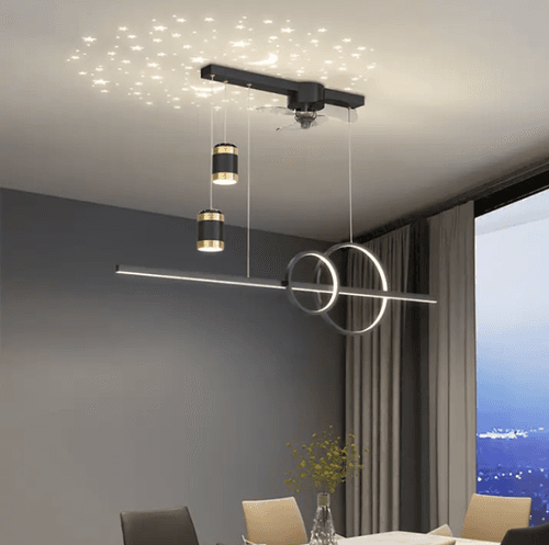 Helen LED Smart Voice Assist Fan Chandelier