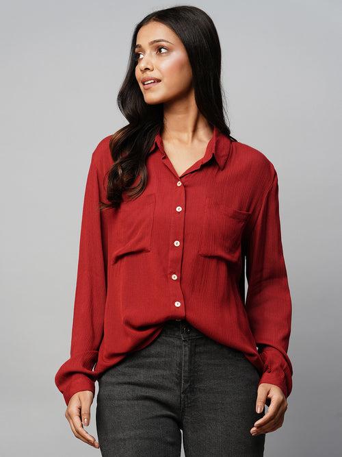 Crinkle Rayon Shirt