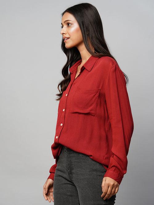 Crinkle Rayon Shirt