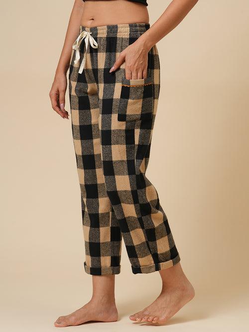 CHECKERED BRUSHED TWILL CARGO PJ'S