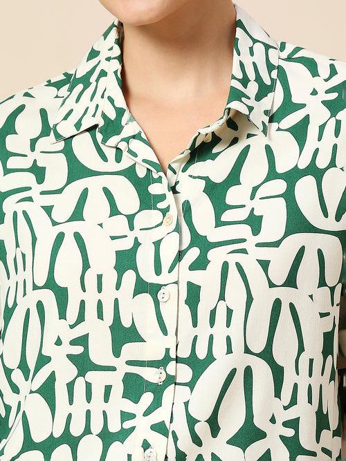 OVERBLOWN CACTUS PRINTED MODAL SHORT SLEEVE SHIRT