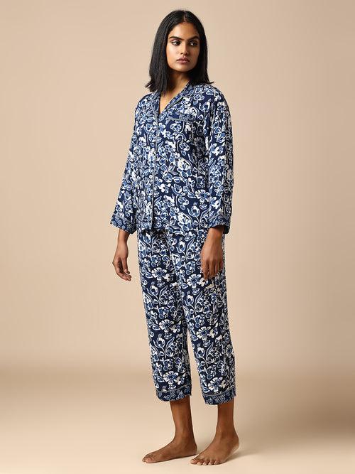 FLORAL PRINTED MODAL NIGHTSUIT