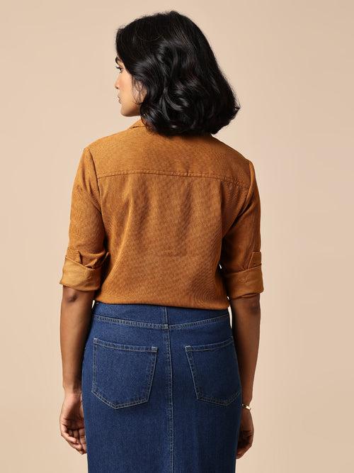 CORDUROY PATCH POCKET SHIRT