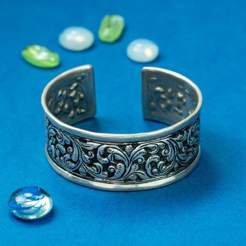 925 Sterling Silver Tribal Single Kada