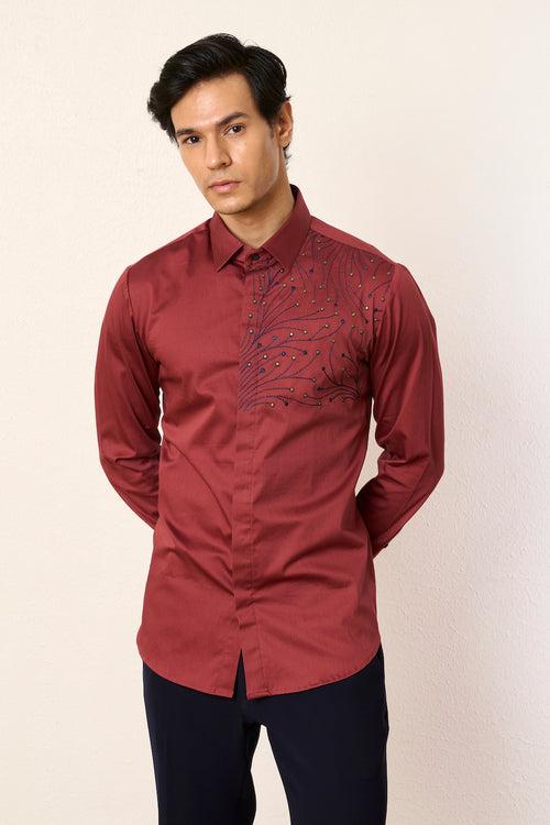 Red Split Ray Shirt