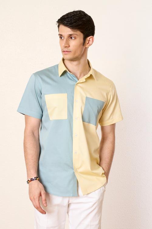 Teal Colorblock Equity Shirt