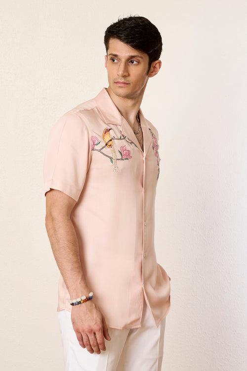 Peach Tropical Beach Shirt