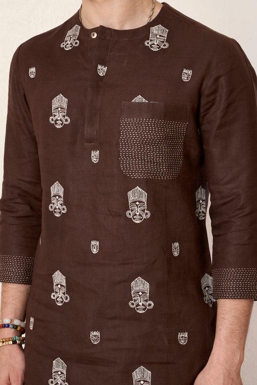 Brown Tribal Boutique Shirt