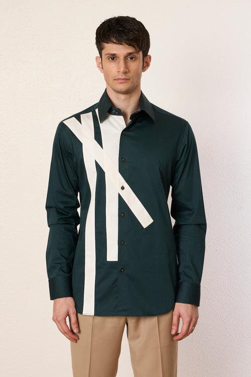 Emerald Cross Patch Shirt