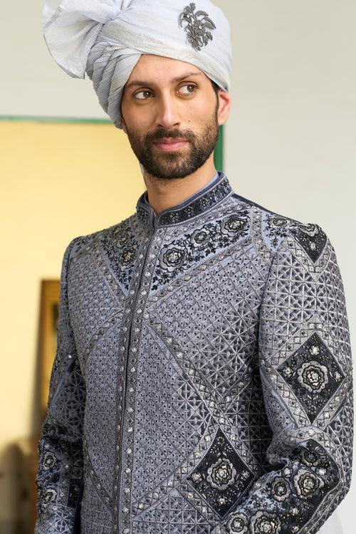 Neeli Booti Sherwani Set