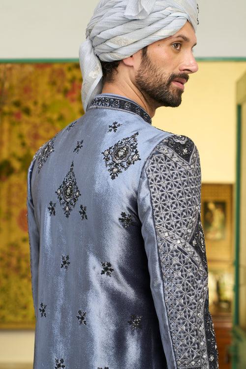 Neeli Booti Sherwani Set