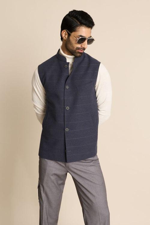 GREY FLANNEL DOWN VEST