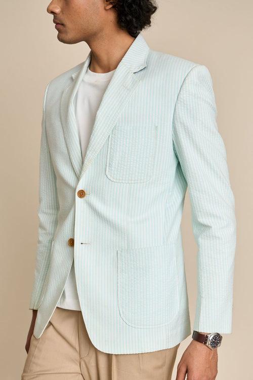 CIAN SEERSUCKER STRIPE BLAZER