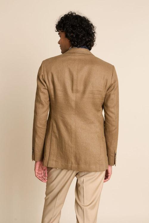 KHAKHI LINEN WEEKEND BLAZER