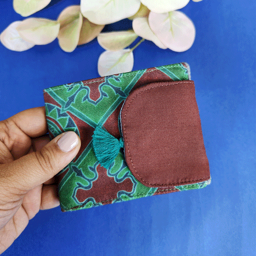 Mini Flap Wallet Combo- Mustard-Green