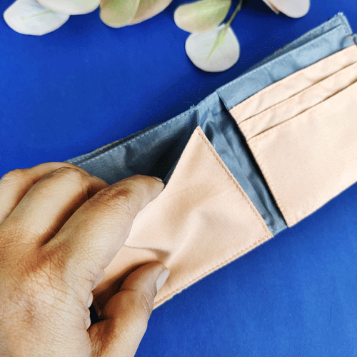 Mini Flap Wallet- Peach Garden