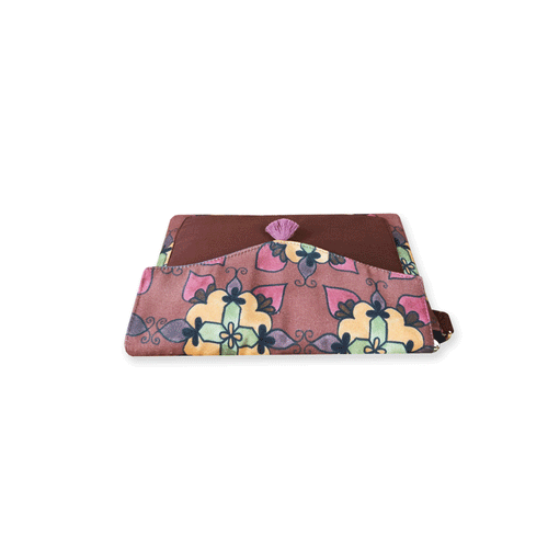 Brown Floral Sling/mini wallet Combo