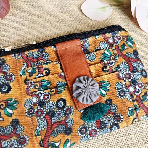 Front Card Wallet- Kalamkari Tree