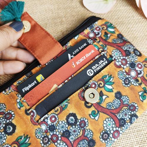 Front Card Wallet- Kalamkari Tree