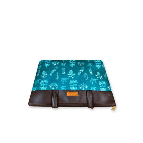 Teal Warli Garden Tote Bag