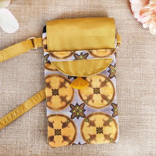 Flap Mobile Sling Bag- Mustard Chakra