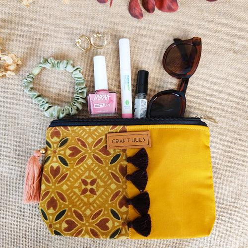 Mauve/Mustard Pouch Combo