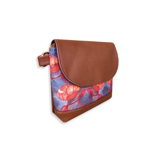 Orange flower Flap Sling Bag