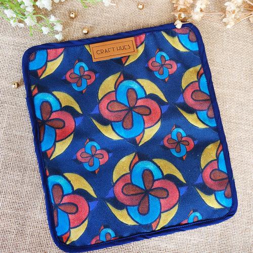 Red-Blue Flower Book Wallet