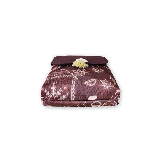 Warli Mobile Sling Bag-Brown