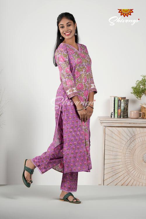 PurpleCotton Co-ord Set For Women - BA1906