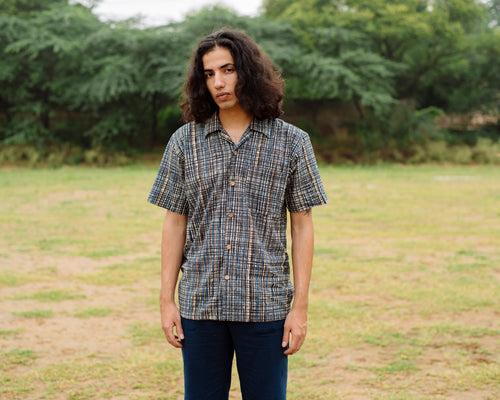 BLUE CHECKED BAGRU SHIRT