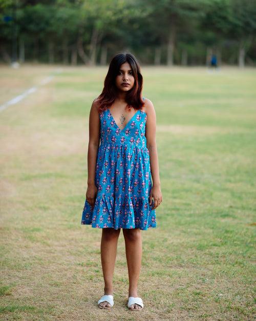 CORAL BLOSSOM RAPID SHORT DRESS