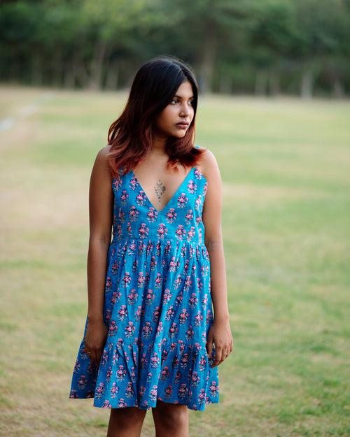 CORAL BLOSSOM RAPID SHORT DRESS