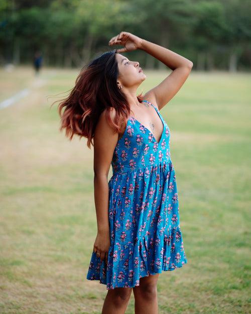 CORAL BLOSSOM RAPID SHORT DRESS