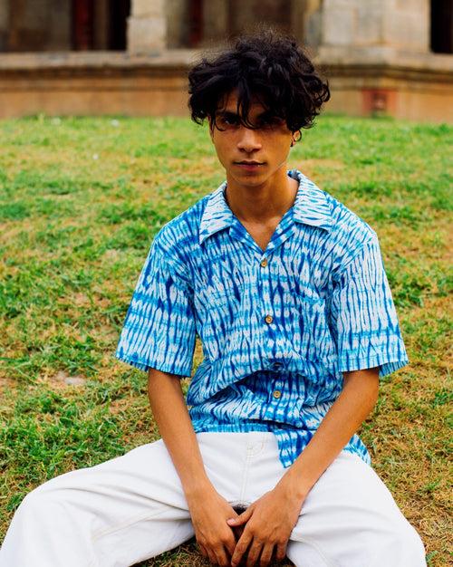 BLUE SHIBORI SHIRT