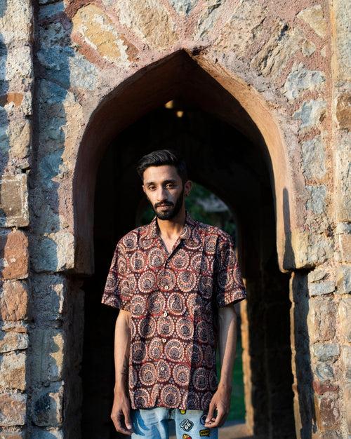 LOTUS STEM AJRAKH SHIRT