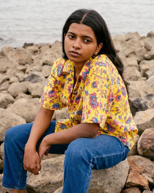 YELLOW FLORAL RAPID SHIRT