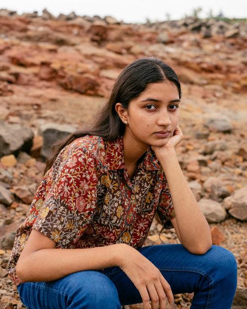 FLORAL KALAMKARI SHIRT