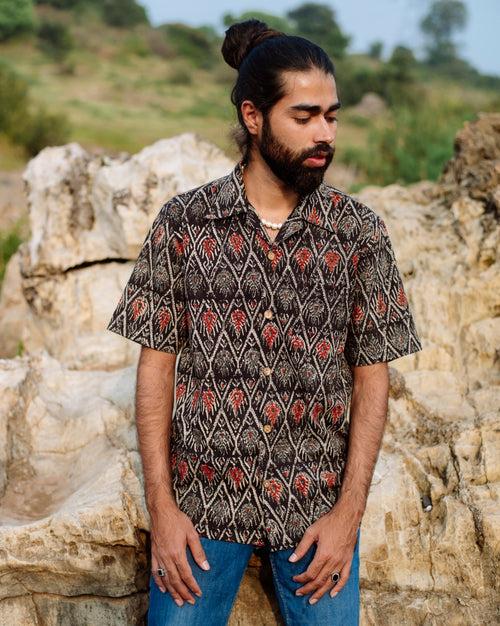 IKAT PRINT BAGRU SHIRT